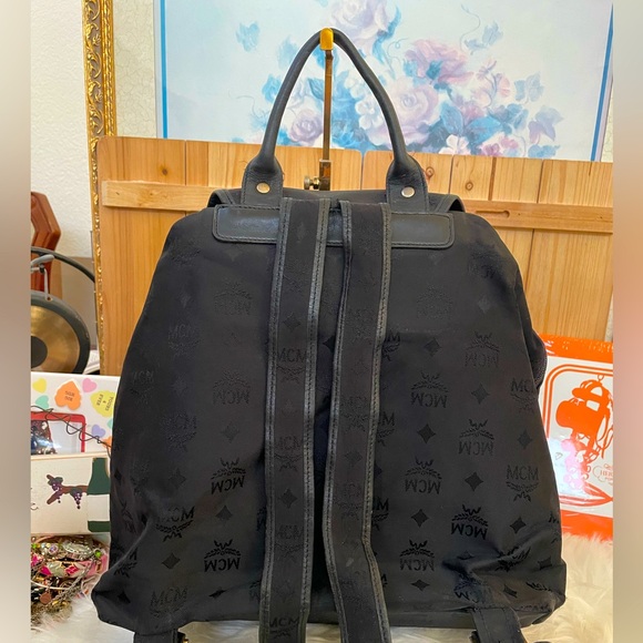 MCM Germany Backpack with Double Snap Pocket Exterior in Nylon. Unisex Use - Picture 3 of 11